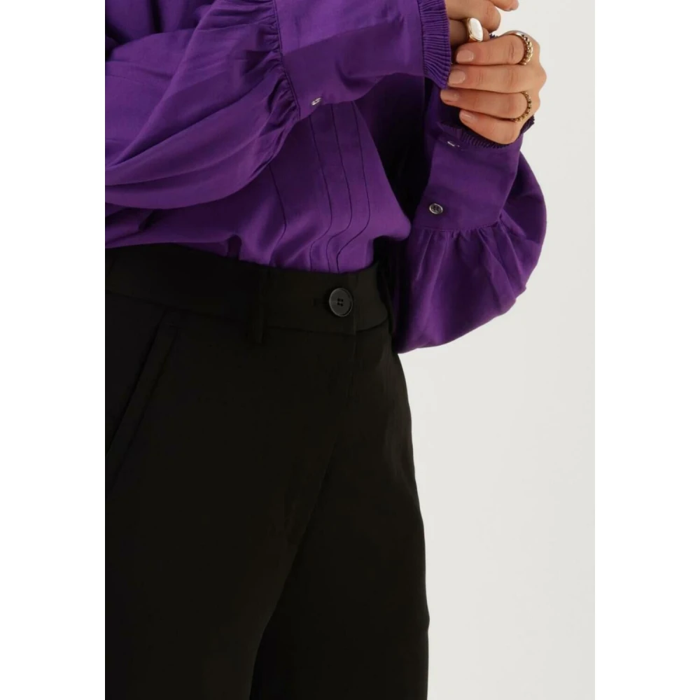 Co'Couture Wijde Zwarte Broek Black Dames
