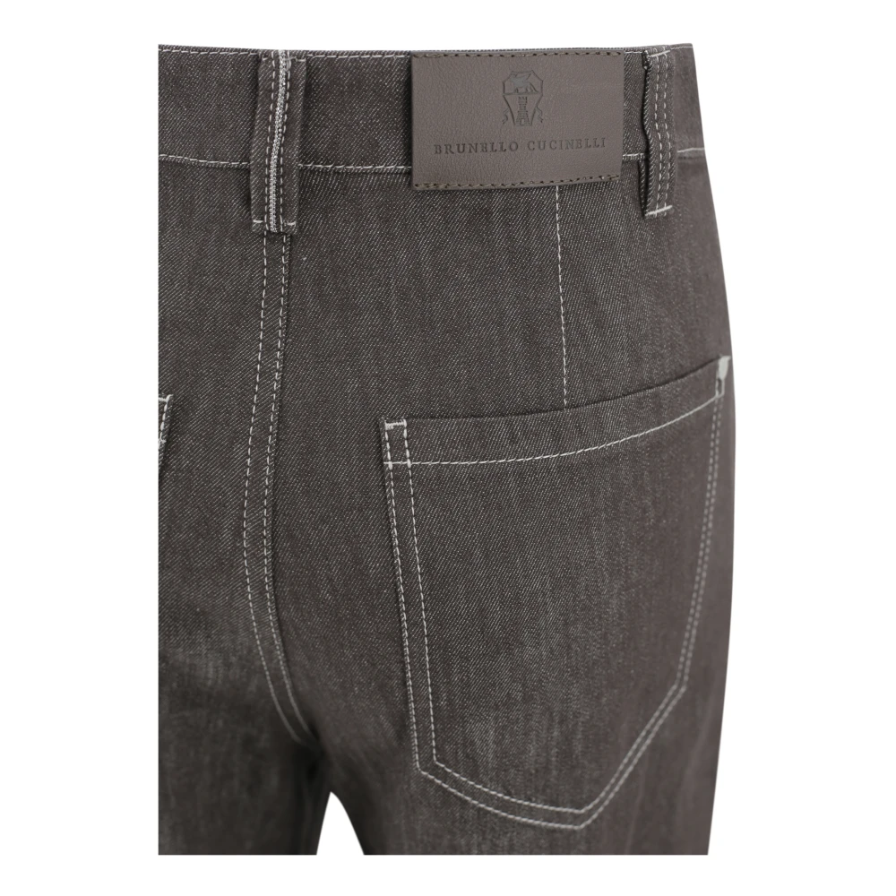 BRUNELLO CUCINELLI Bruine Broek Past op Brown Dames