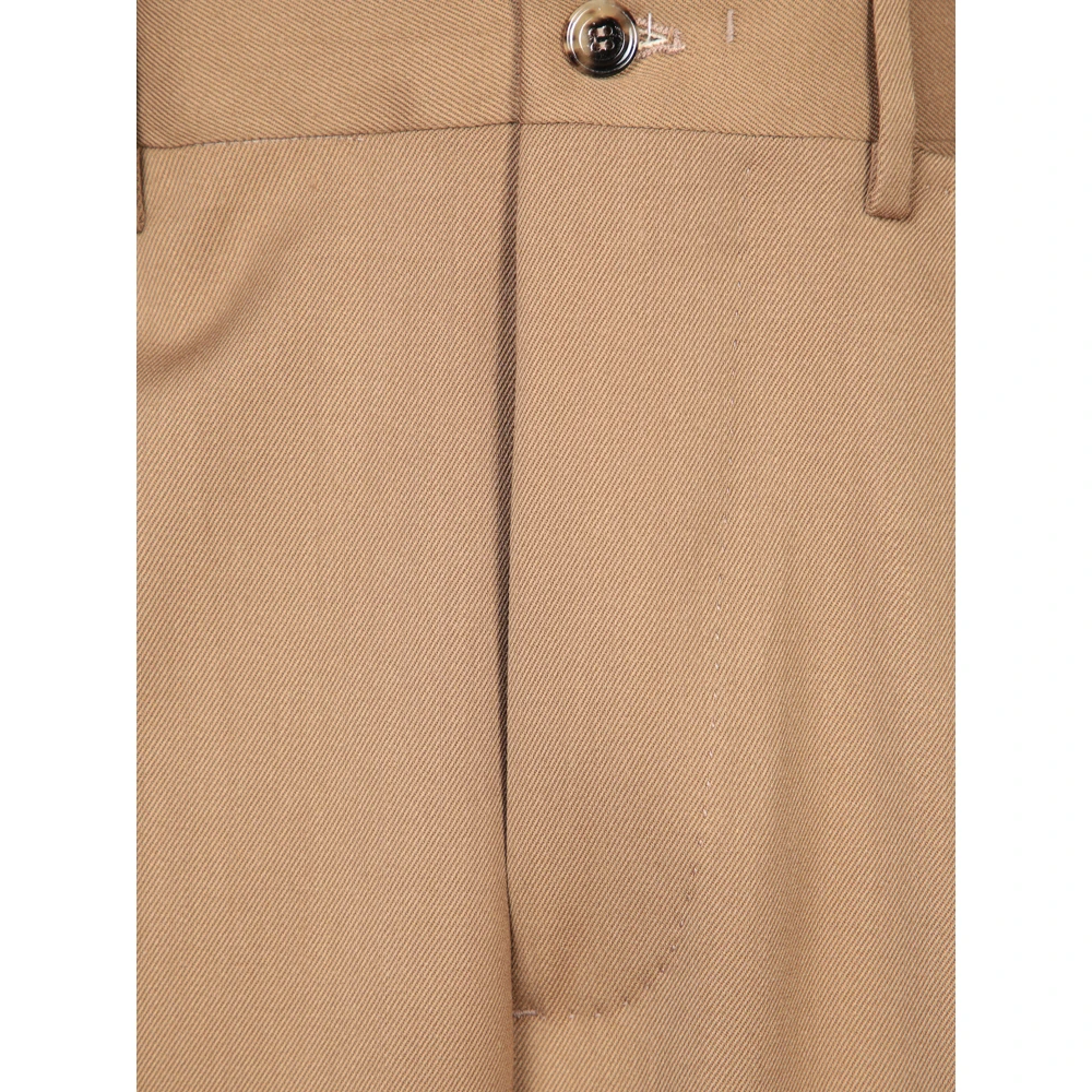 Dell'oglio Beige Op Maat Gemaakte Broek voor Mannen Beige Heren