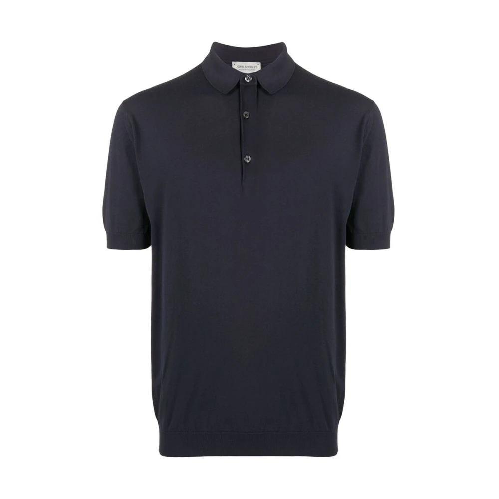 John Smedley Navy Blauw Katoenen Klassieke Overhemd Blue Heren