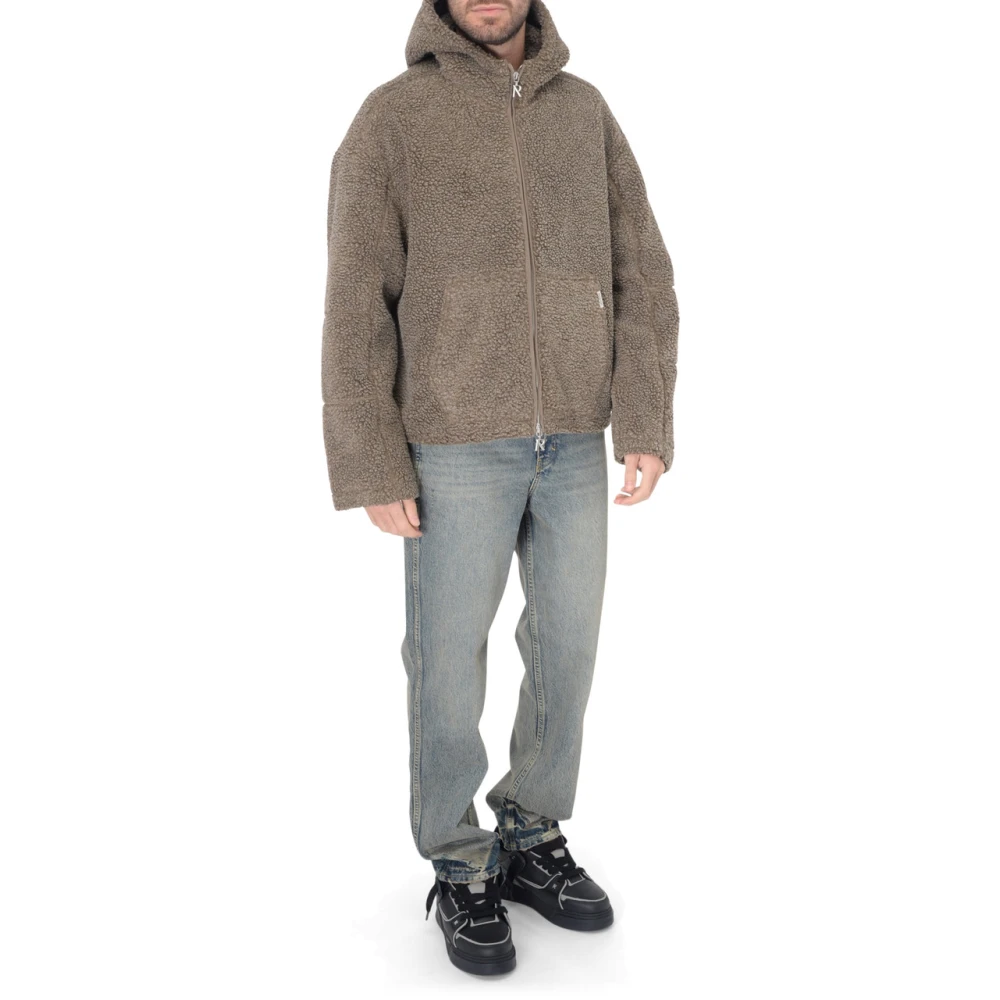 Represent Taupe Fleecejas met capuchon Gray Heren