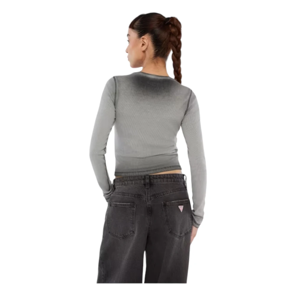 Guess Katoenen Dames T-shirt Originals Gray Dames