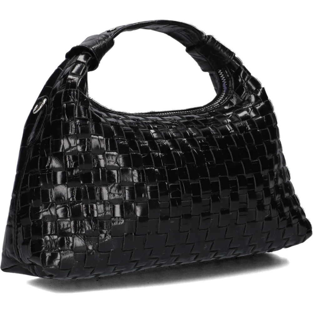 Núnoo Gevlochten Dandy Texas Schoudertas Black Dames