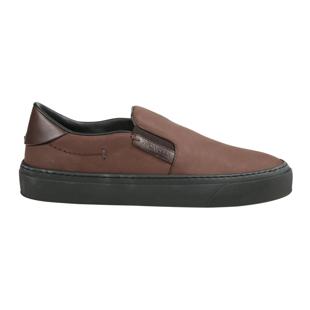 Moncler Men's Brown Casual Slip-On Shoes