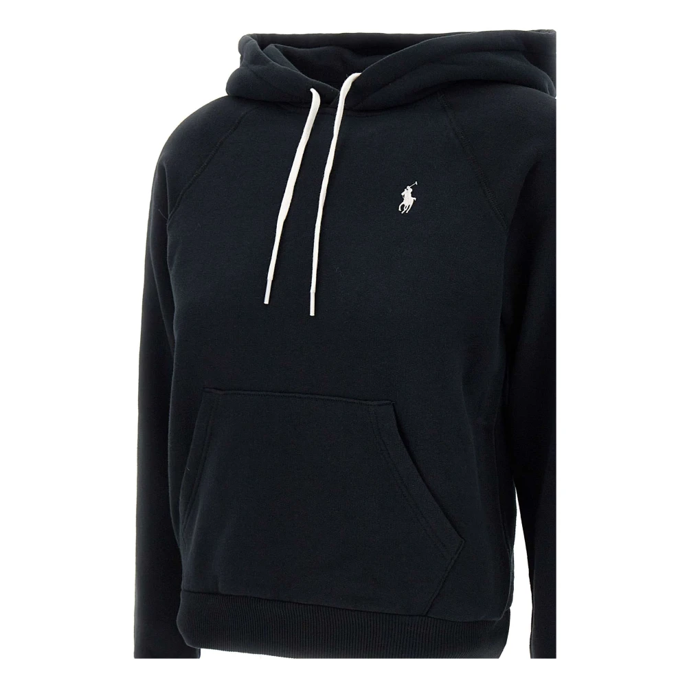 Polo Ralph Lauren Zwarte katoenmix sweatshirt met capuchon Black Dames