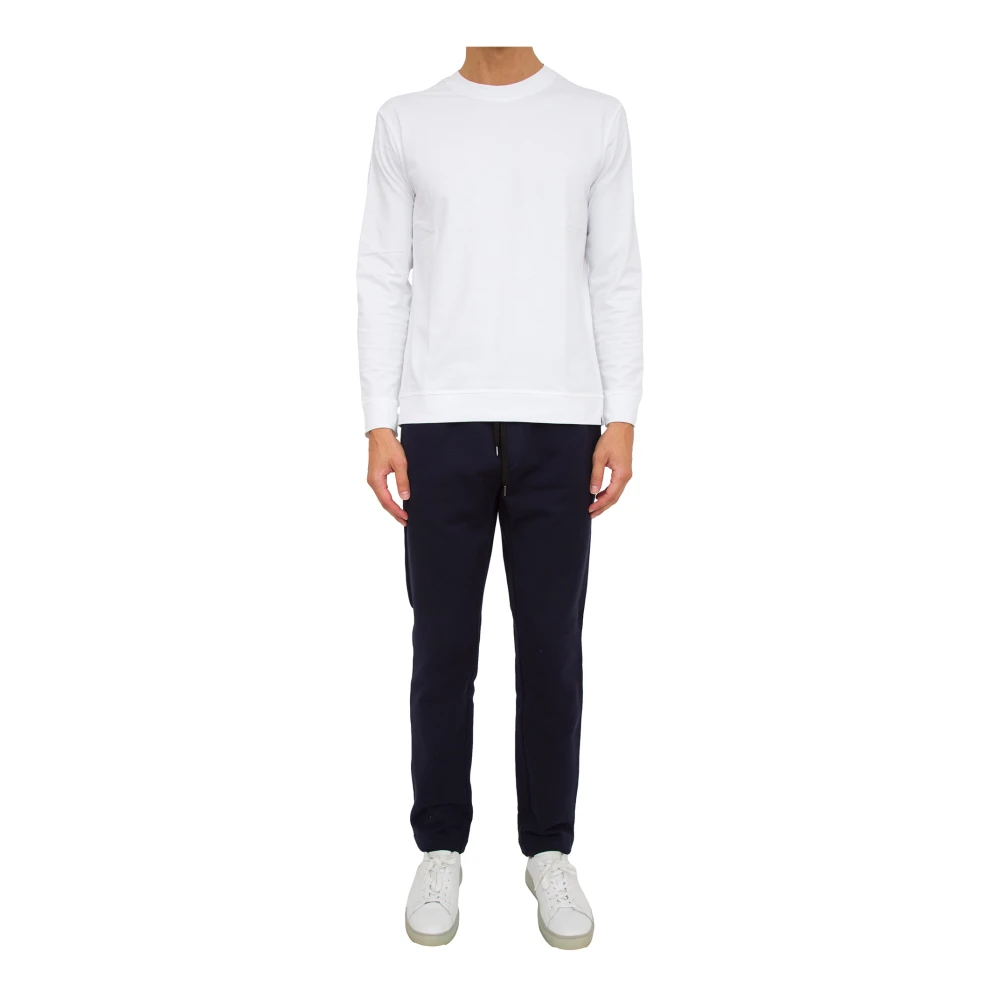 Paolo Pecora Blauwe Jersey Broek Blue Heren