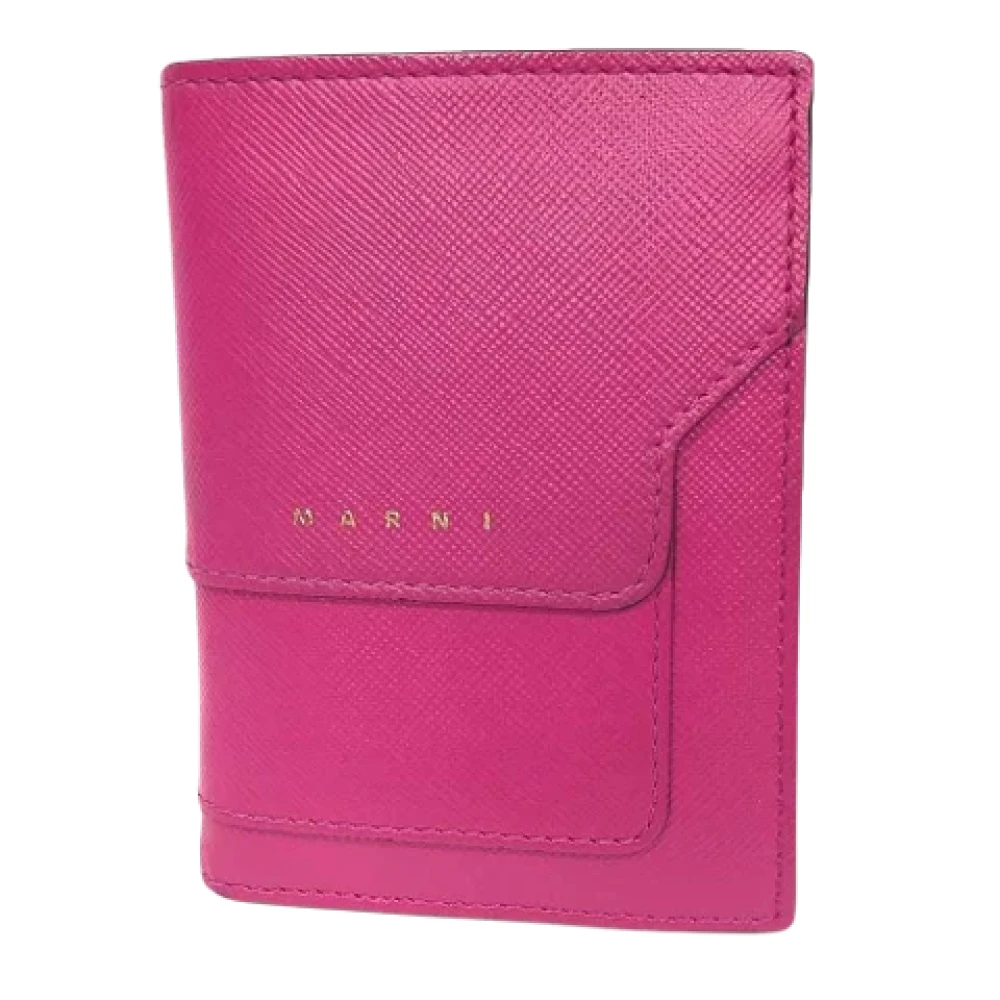 Marni Pre-owned Leather wallets Pink Dames