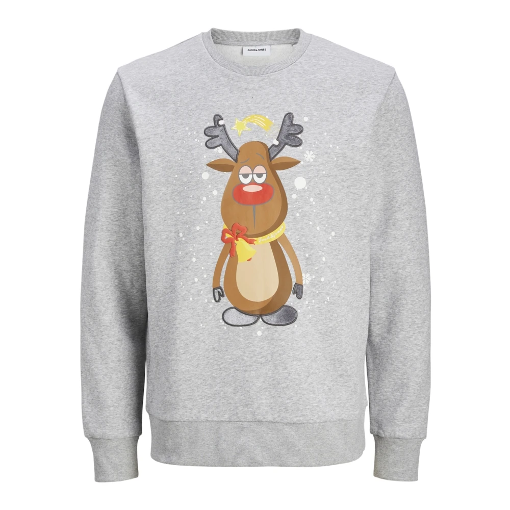 jack & jones Kerst Jolly Sweatshirt Gray Heren