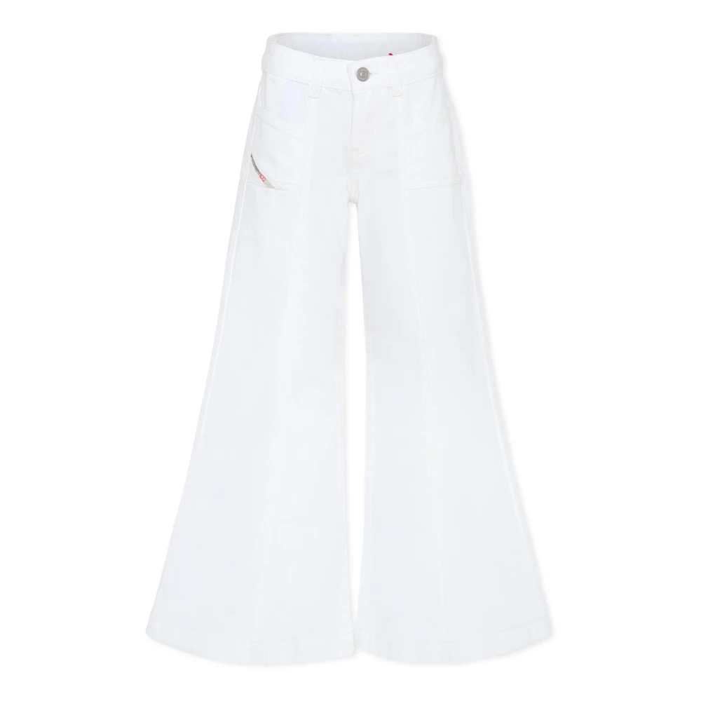 Diesel Girls White Flared Jeans - Jeans - 14 Y - Kids