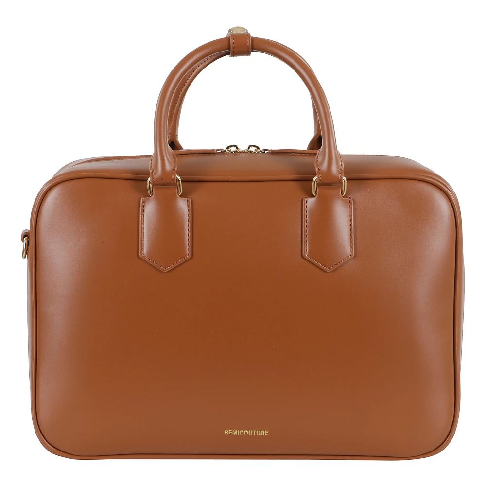 Semicouture Elegante Zwarte Jurk Brown Dames