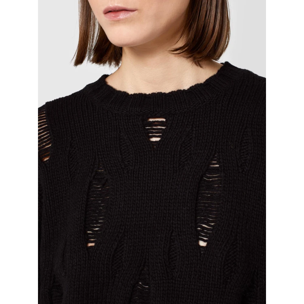 Alpha Studio Crew Neck Sweater Black Dames