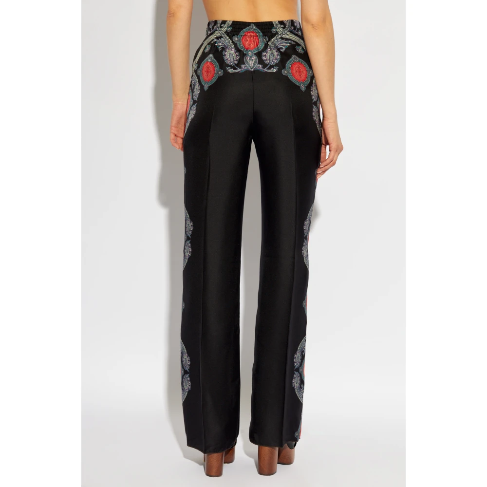 ETRO Zijden broek Blue Dames