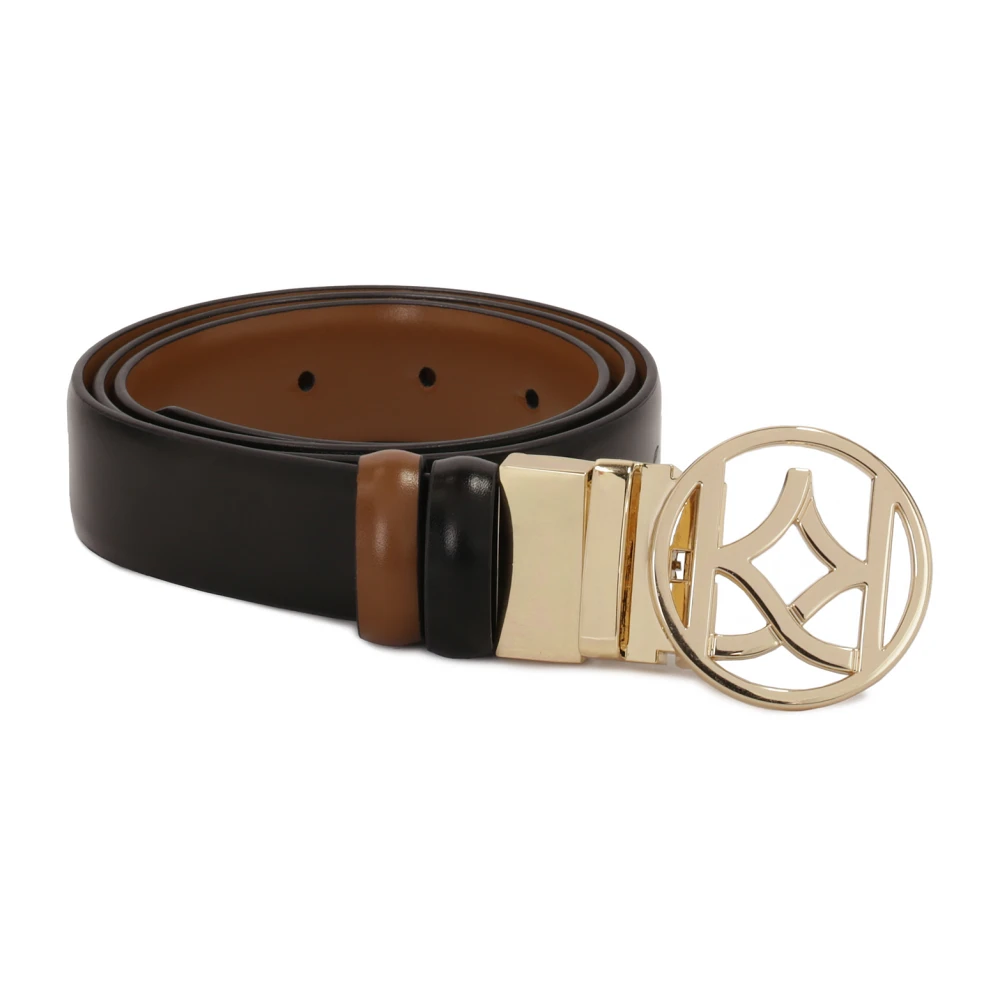 Kazar Dubbelzijdige leren riem met ronde gesp Multicolor Dames