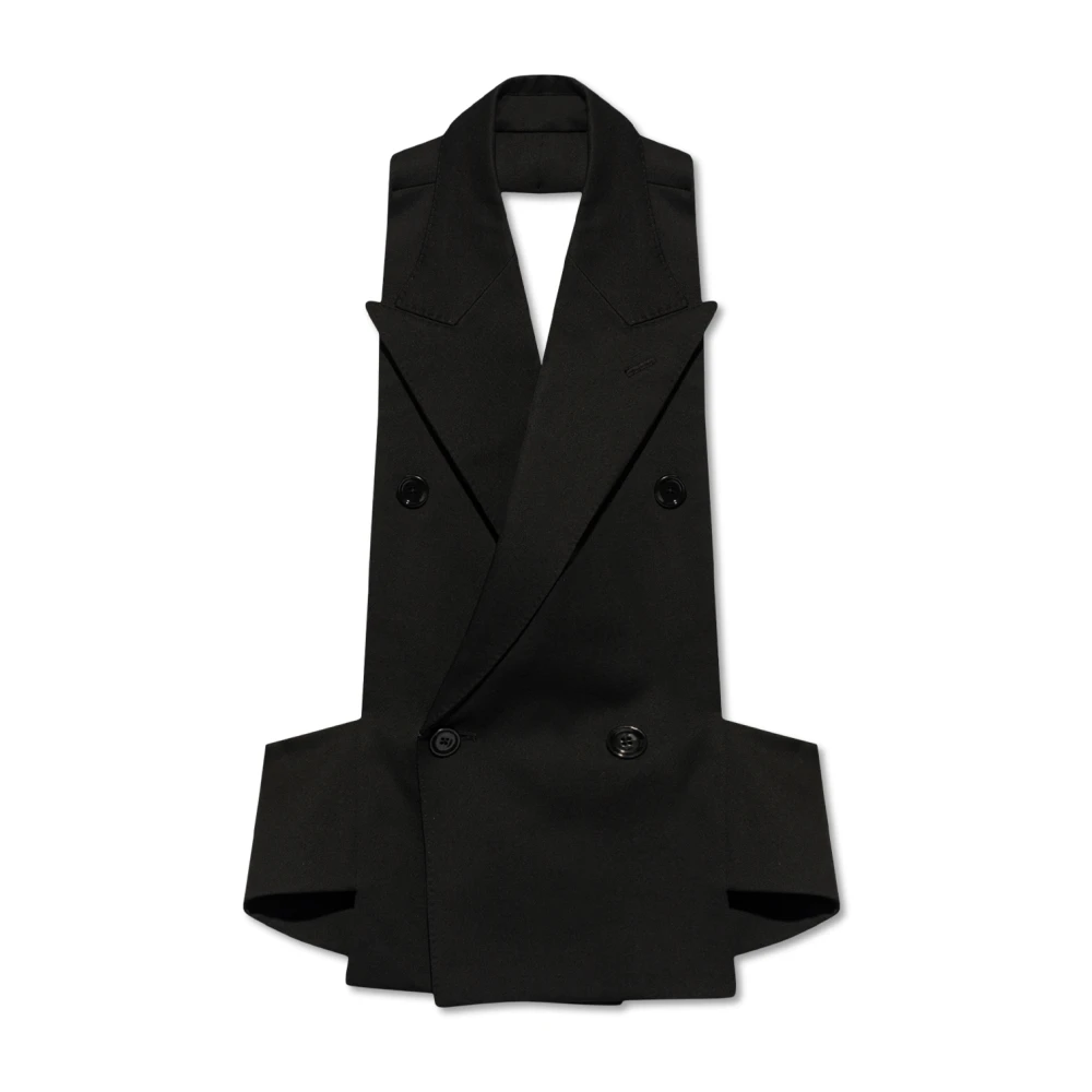Dolce & Gabbana Vest met open rug Black Heren