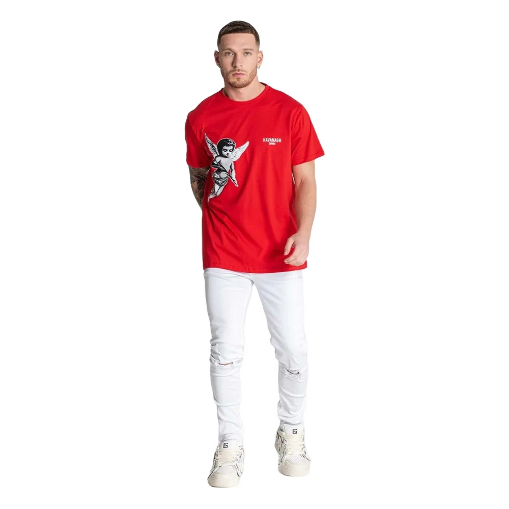 Gianni Kavanagh Engel T-shirt Red Heren