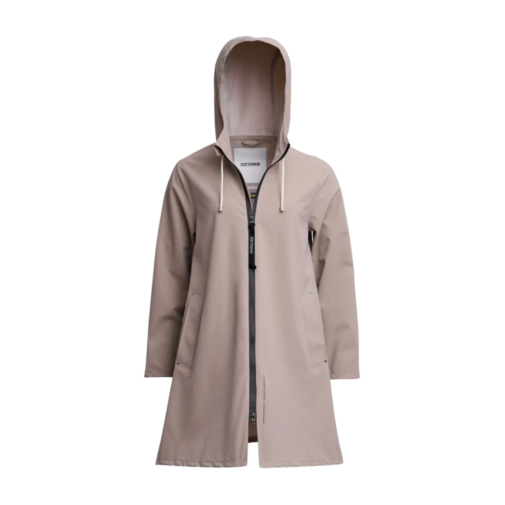 Stutterheim Lichtgewicht Matte Rits Regenjas Beige Dames