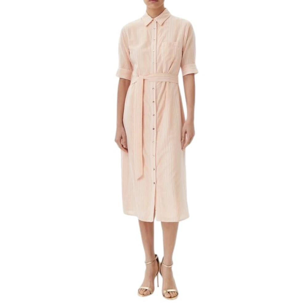 Fracomina Women's Pink Shirt Dresses, L, Chemisier Regular Midi