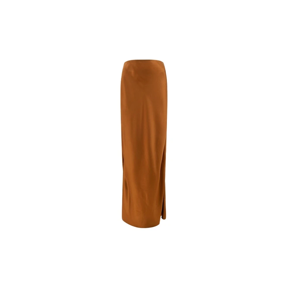 Saint Laurent Maxi Rok Brown Dames