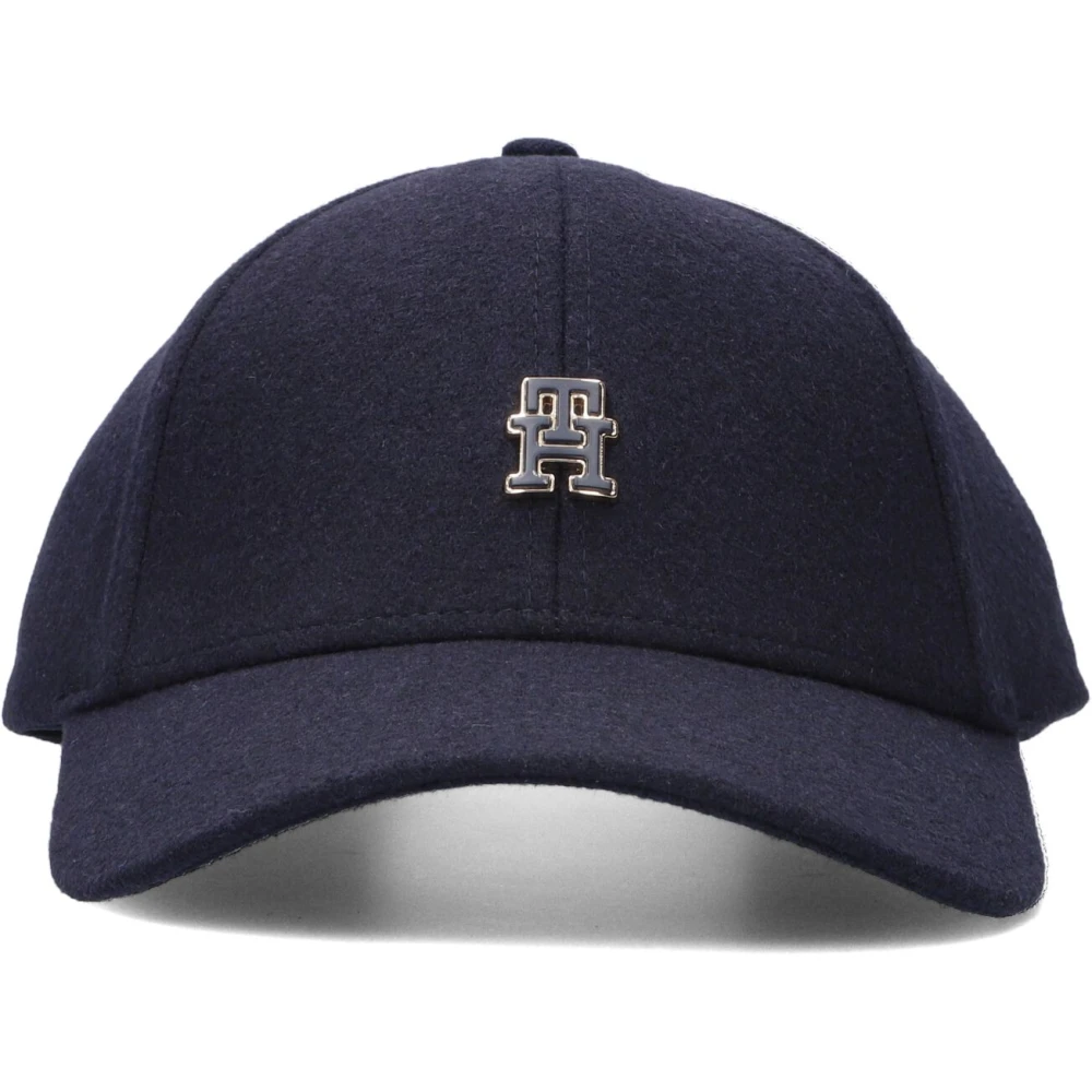 Tommy Hilfiger Monogram Wintermuts Stijlvol Donkerblauw Blue Dames