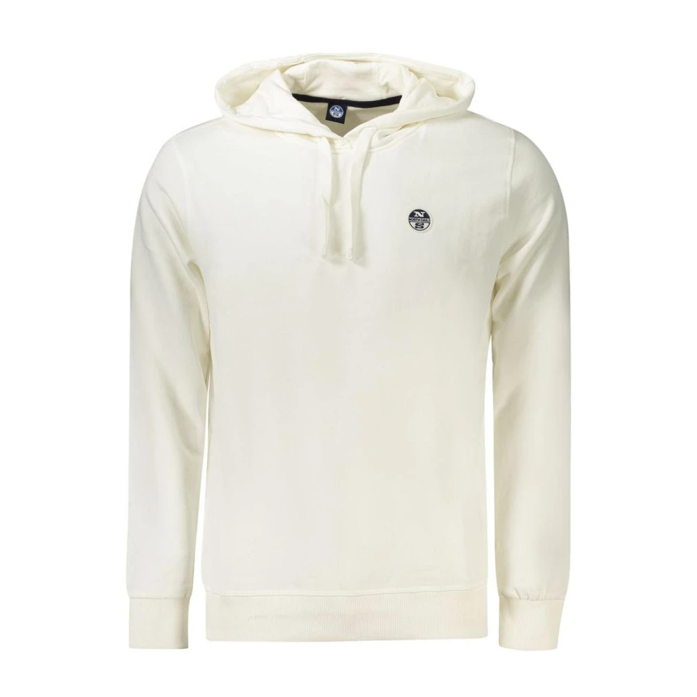 North Sails Men's White Hoodies, M, Cotton Crew Neck Jumper