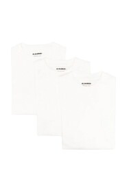 Økologisk Bomuld Logo Patch Langærmet T-Shirt 3 Pakke