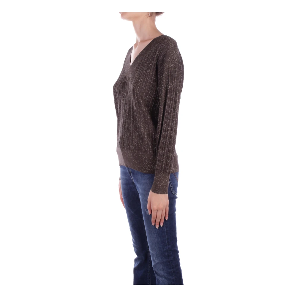 Liu Jo Bruine Sweater Collectie 1 Metallic Brown Dames