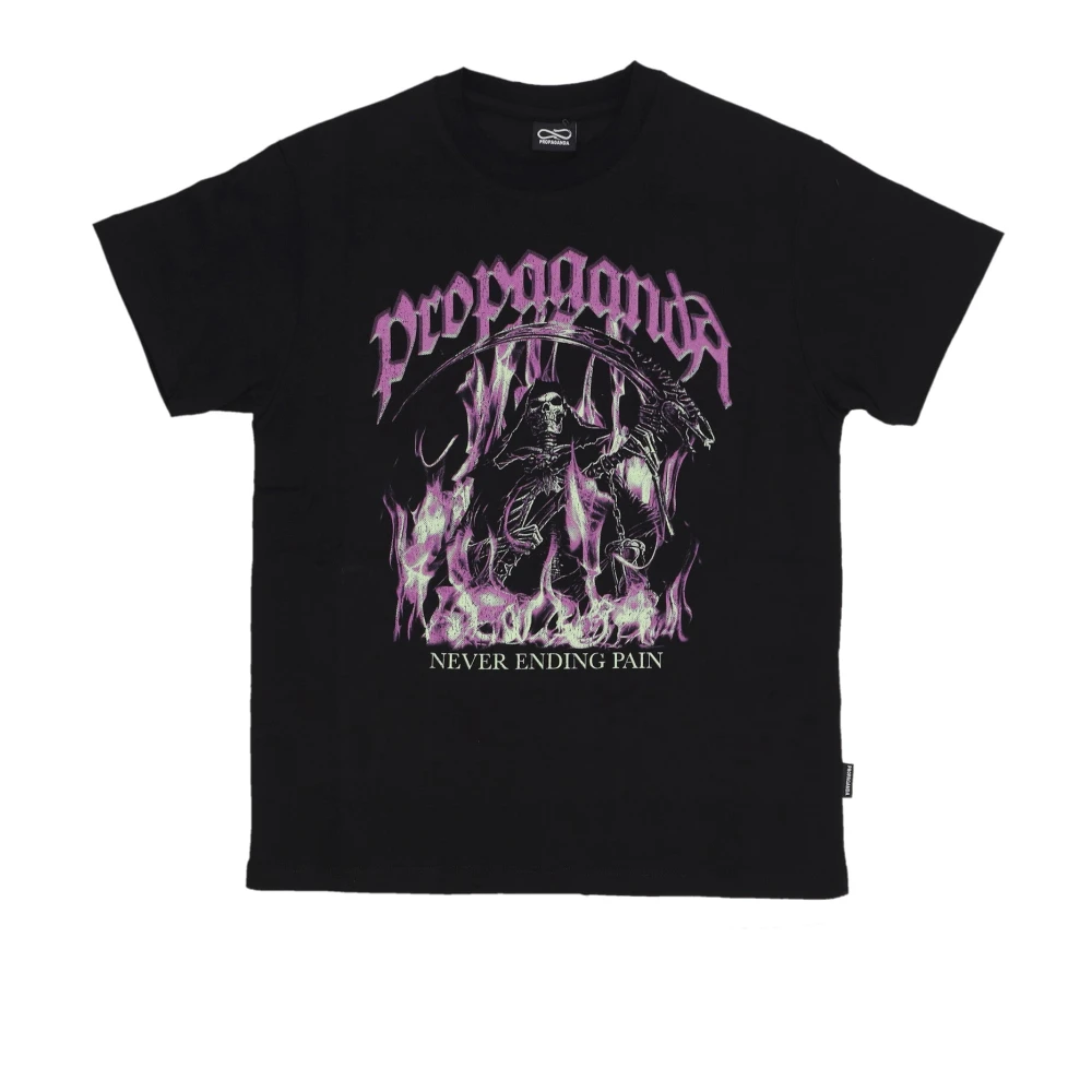 Propaganda Zwarte Heren Tee met Logo Print Black Heren