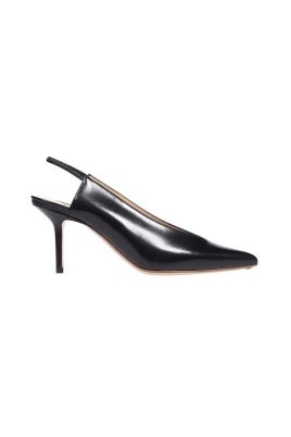 Militärknapp Läder Slingback Pumps