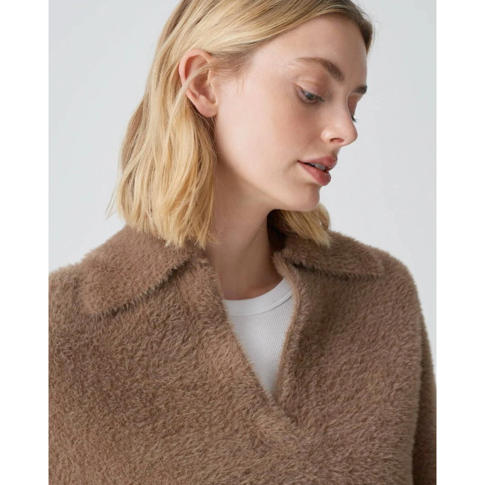 Opus Stijlvolle Pullover met Uniek Ontwerp Brown Dames