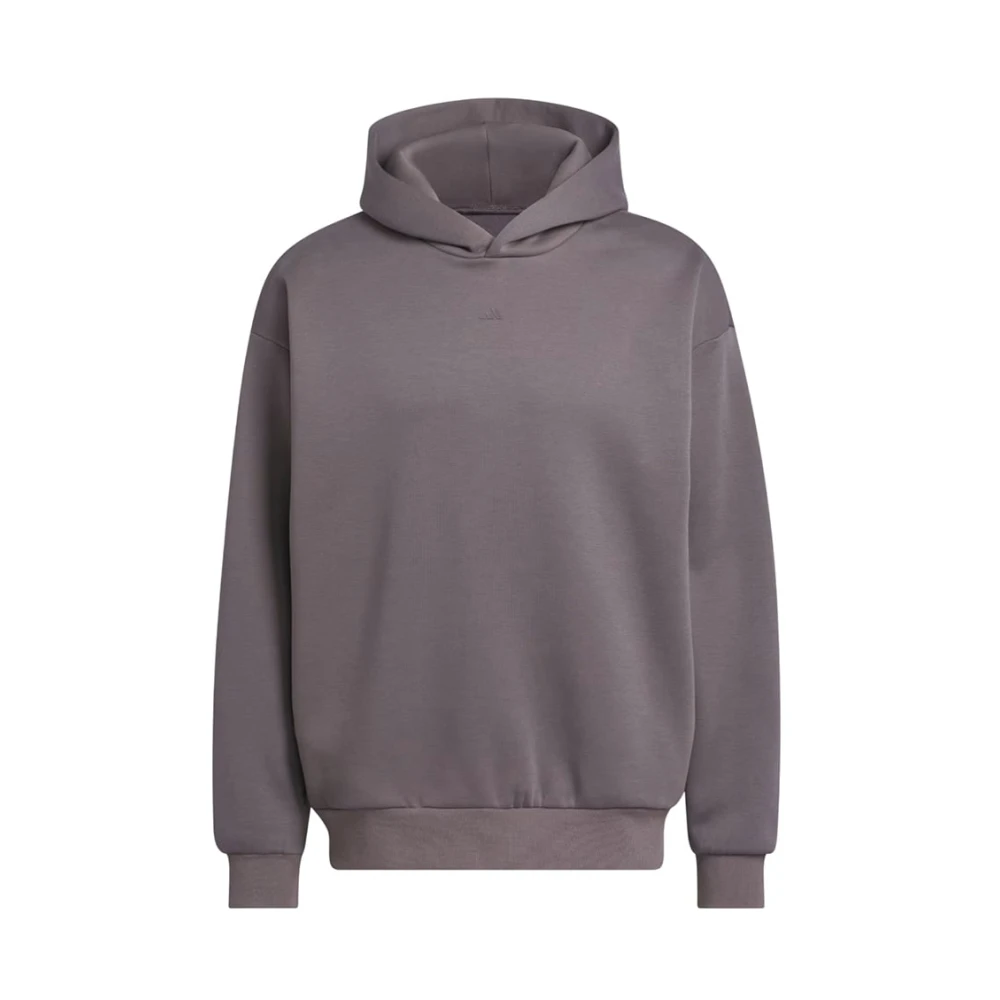 Adidas Unisex Gray Hooded Sweatshirt With Logo Print - Long Sleeve Training Tops - Xs - Sport