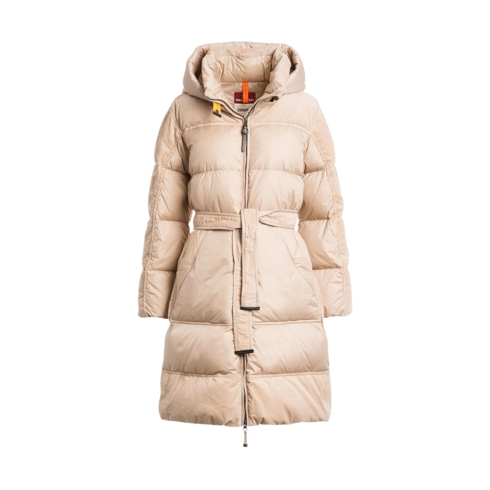 Parajumpers Women's Beige Down Coats, Xs, Interstellar - Short Hooded Trench