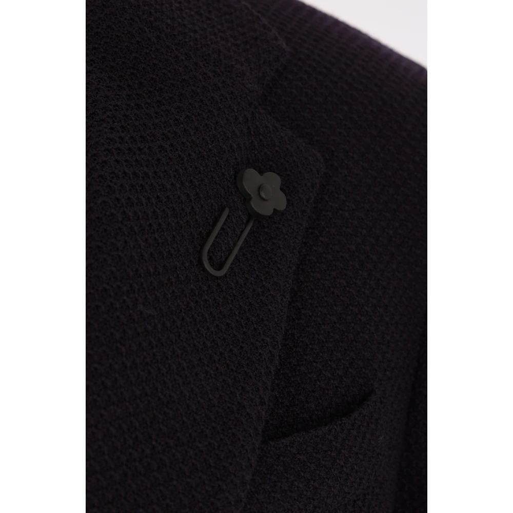 Lardini Blauwe Wollen Gebreide Jas Blue Heren