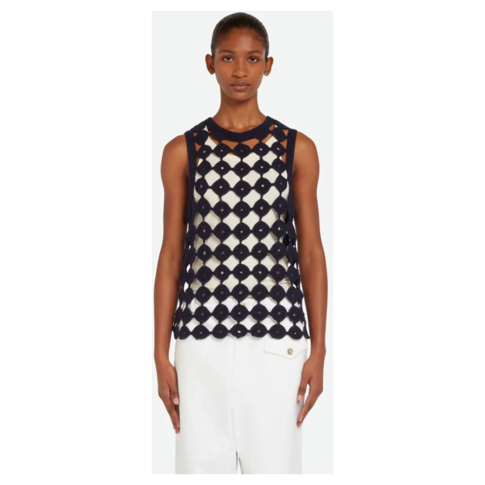 Wales Bonner Blauw Gebreid Vest Blue Dames