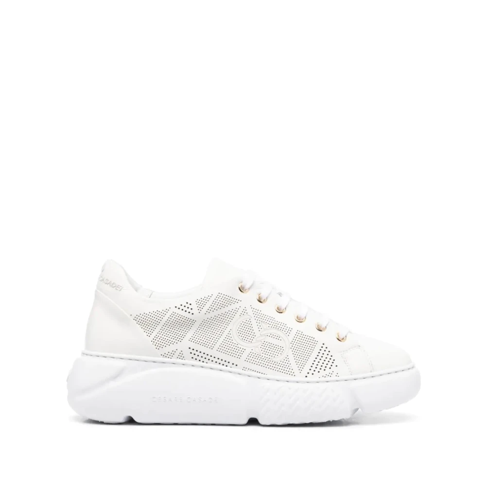 Casadei Leren Sneakers Dames Schoenen Wit