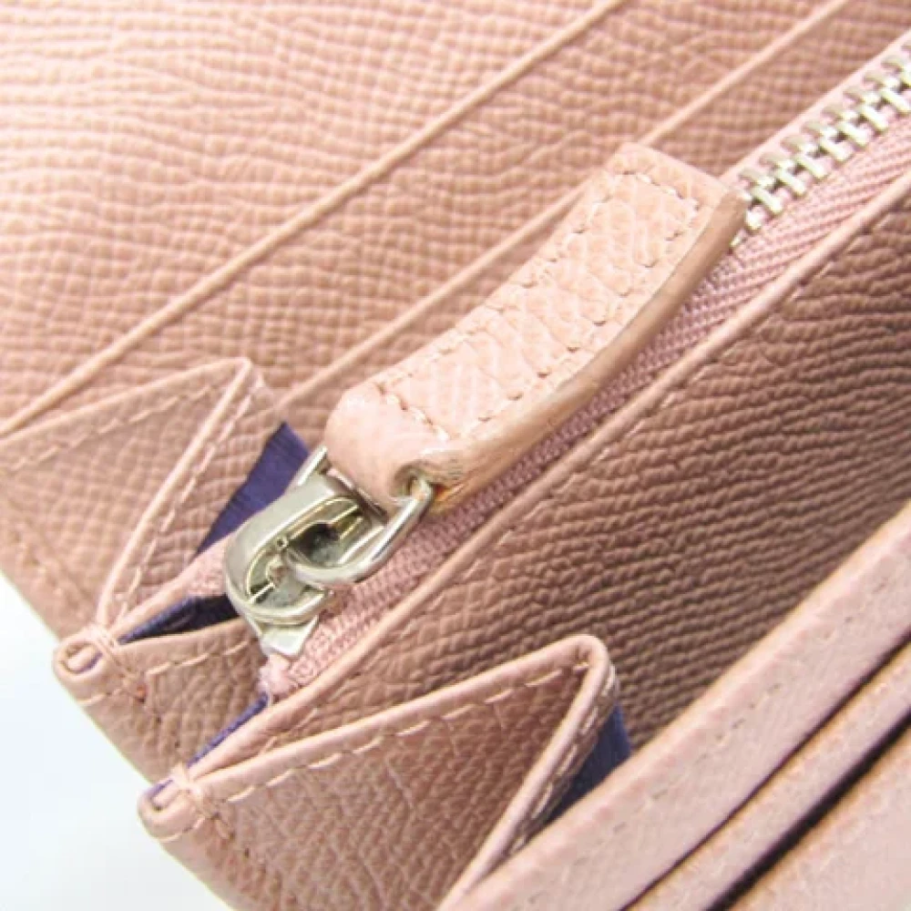 Bvlgari Vintage Pre-owned Leather wallets Pink Dames