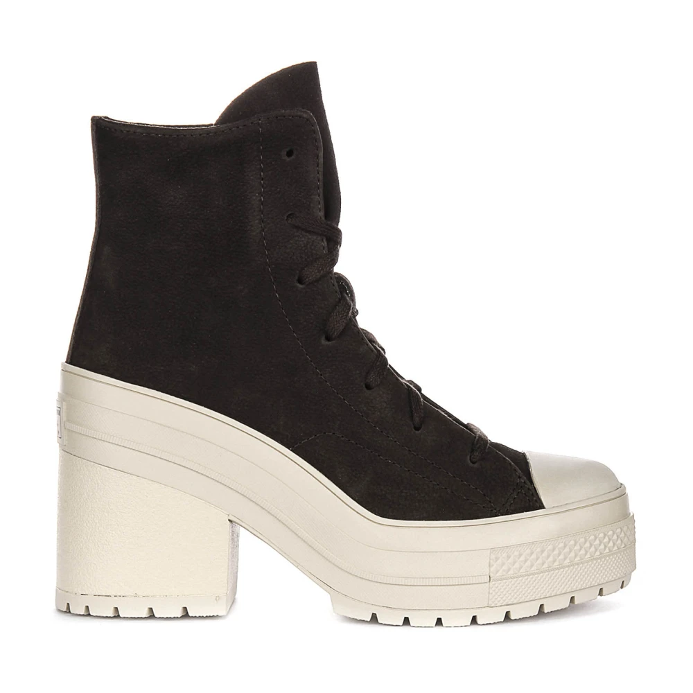 Converse Women's Brown Heeled Boots, 4 Uk, De Luxe Heel Platform Coffee Suede