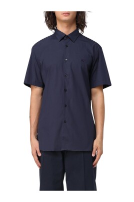 chemise-bleue-en-coton-style-classique