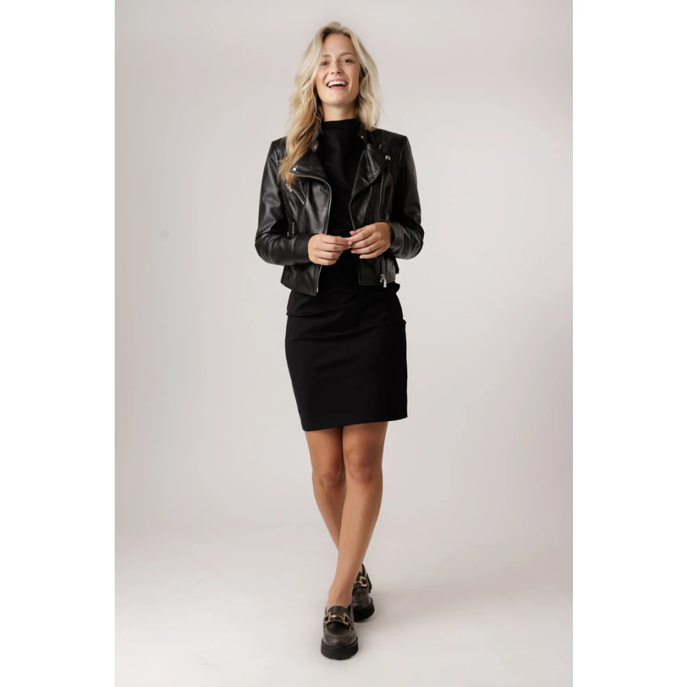 Arma Schapenleren Ritsjack Zwart Black Dames