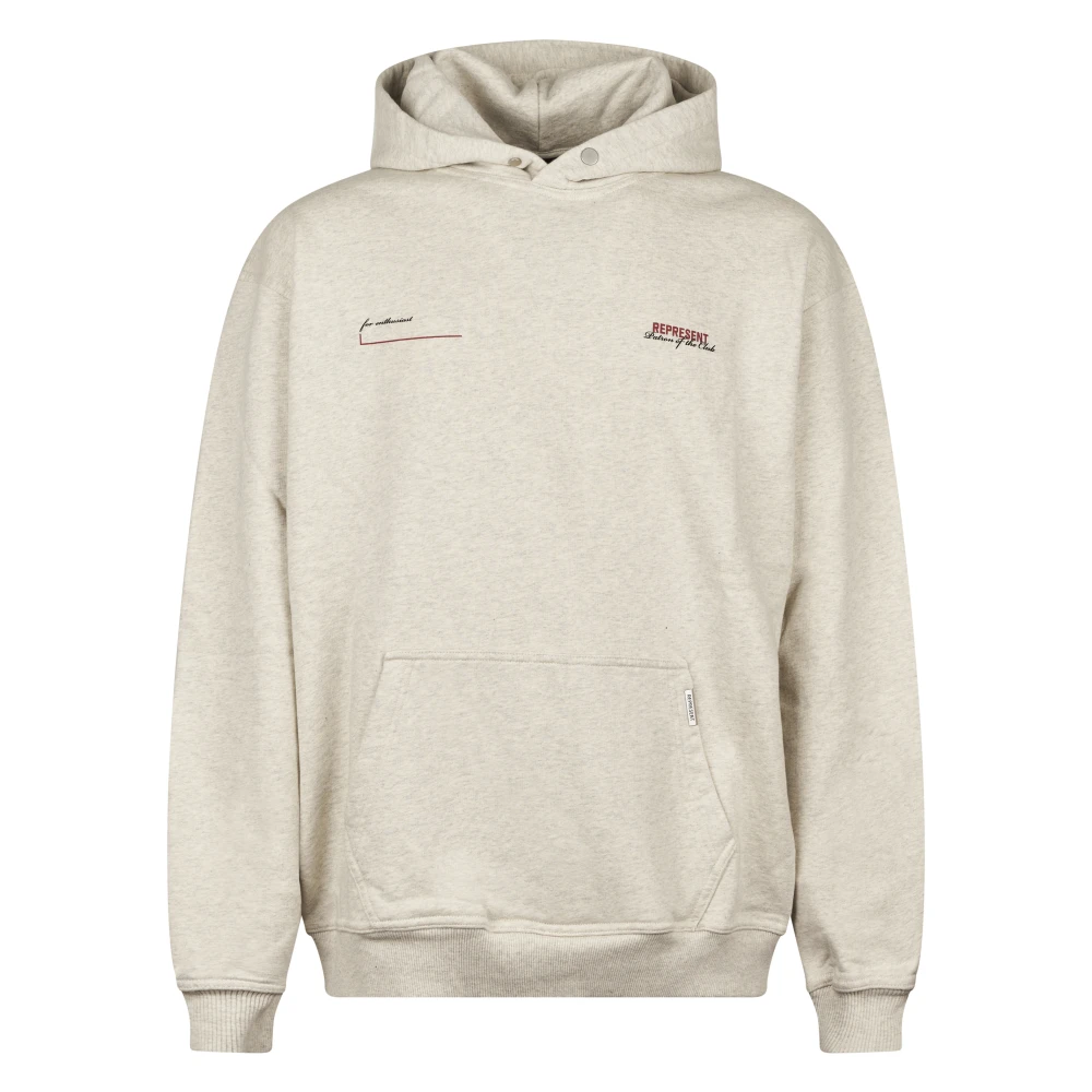 Represent Men's Beige Hoodies, S, Patron Of The Club Hoodie