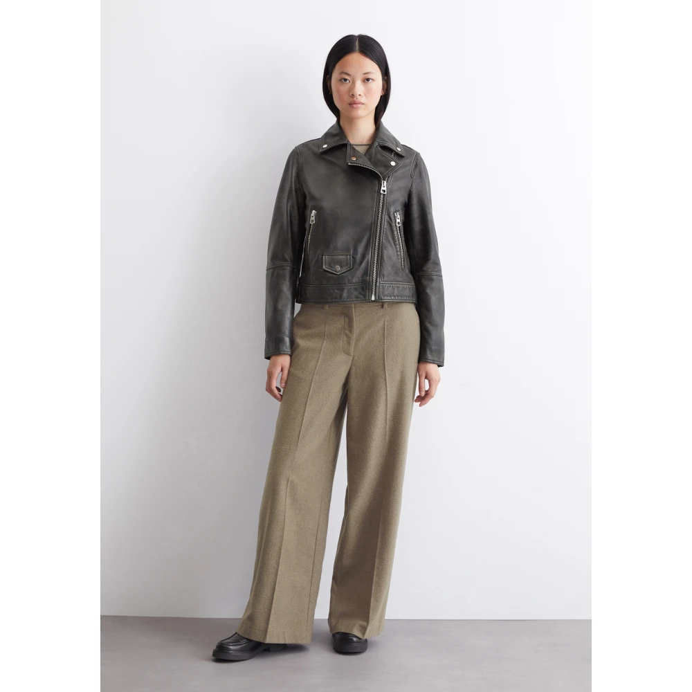 Marc O'Polo Biker leren jas regular Black Dames