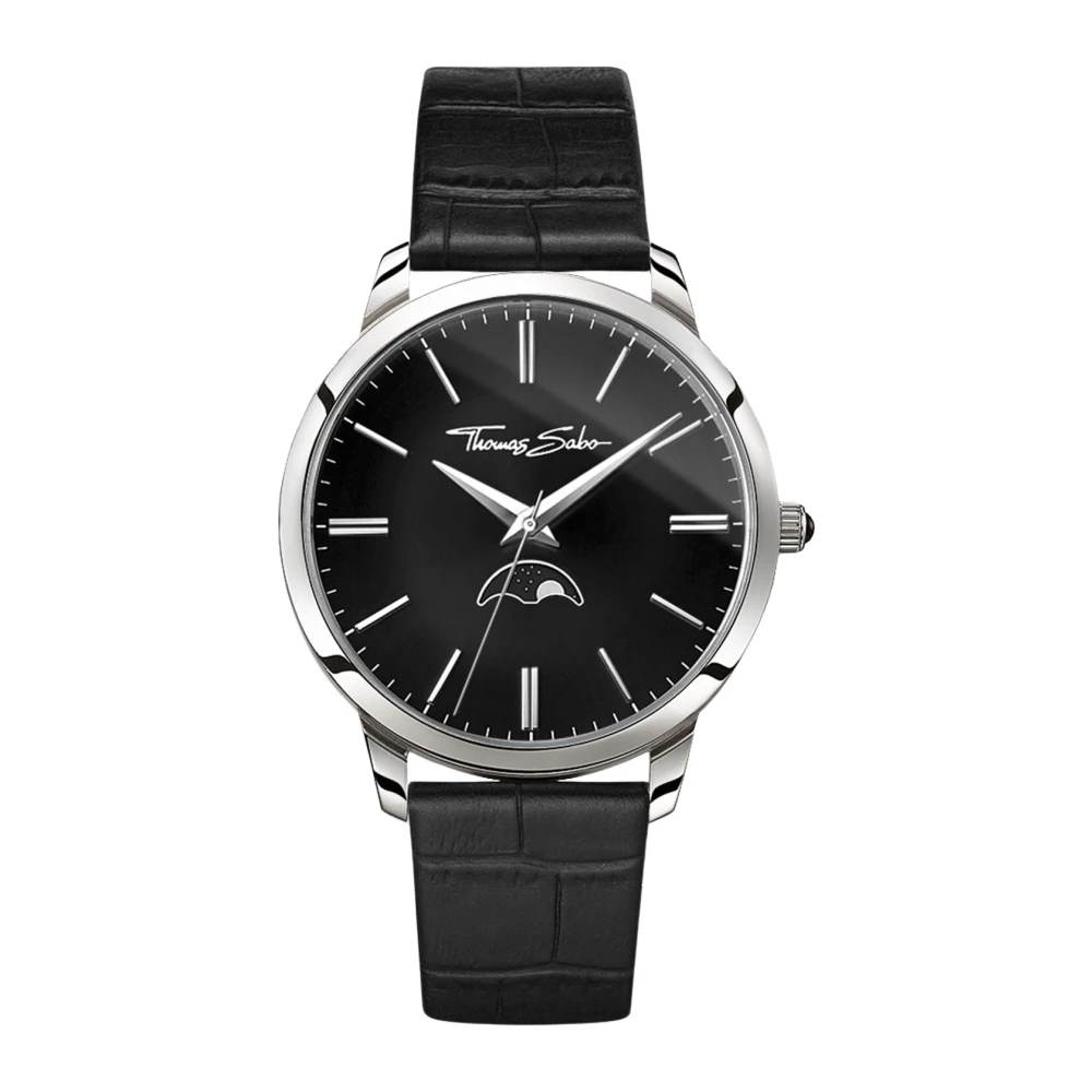 Thomas Sabo Men's Black Rebel Spirit Moonphase Watch