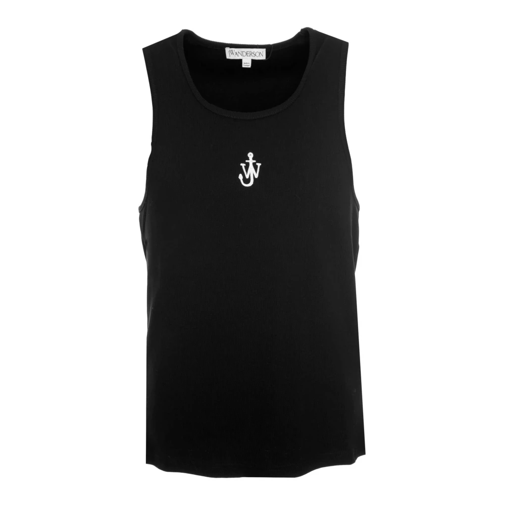JW Anderson Anker Borduurwerk Tanktop Black Heren