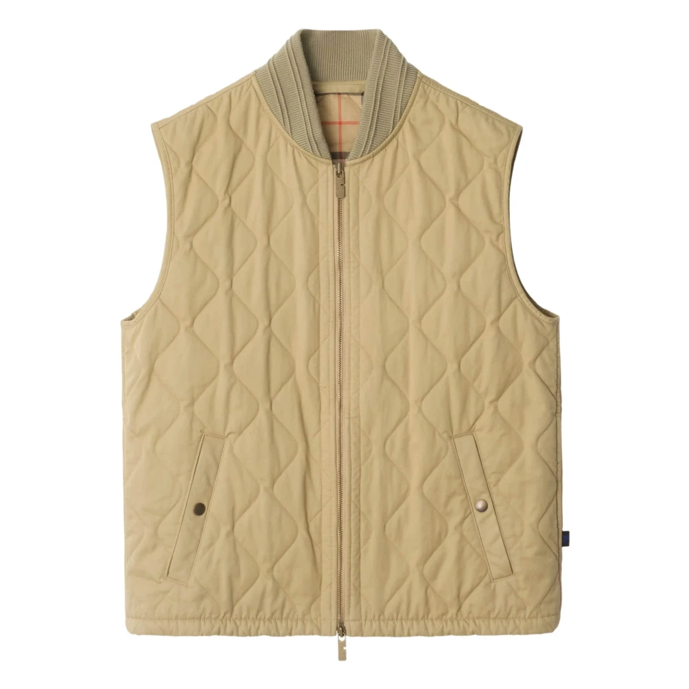 Burberry Men's Beige Waistcoats, M, Jackets With Equestrian Knight Design