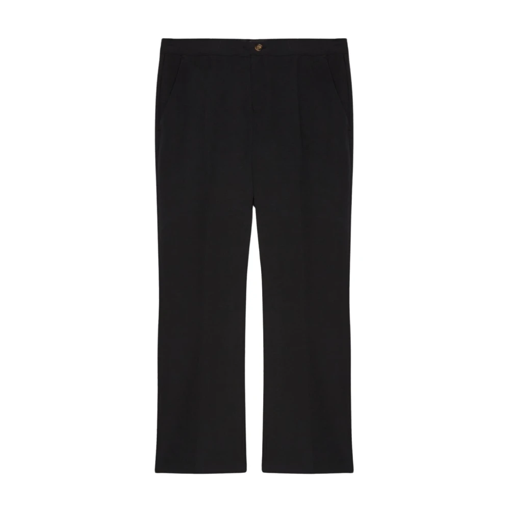 Elena Mirò Broek met uitlopende pijpen van gerecycled materiaal Black Dames
