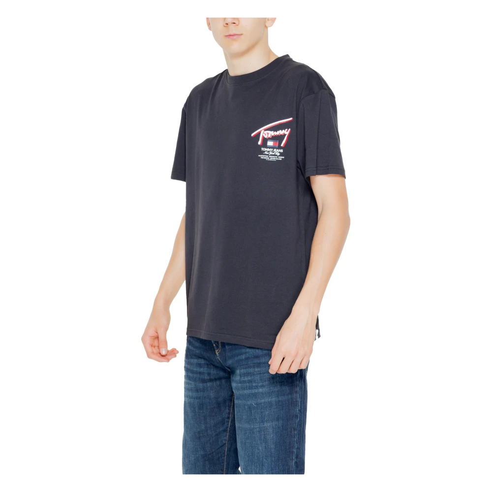 Tommy Jeans Regenerative Cotton Street T-Shirt Black Heren