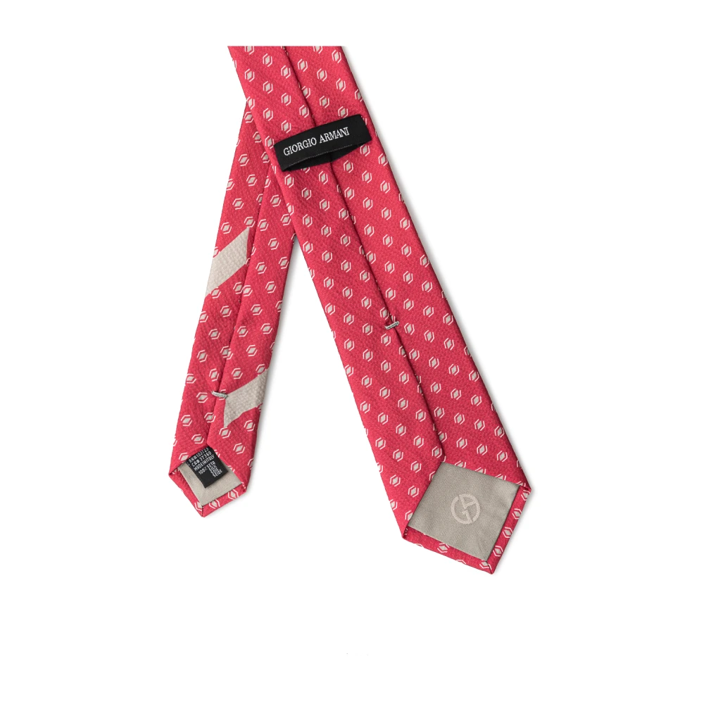 Giorgio Armani Rode zijden stropdas Red Heren