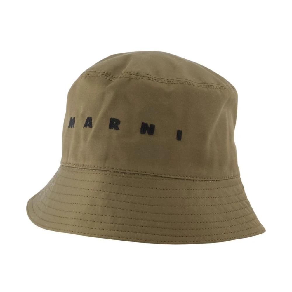 Marni Grön Logo Bucket Hat