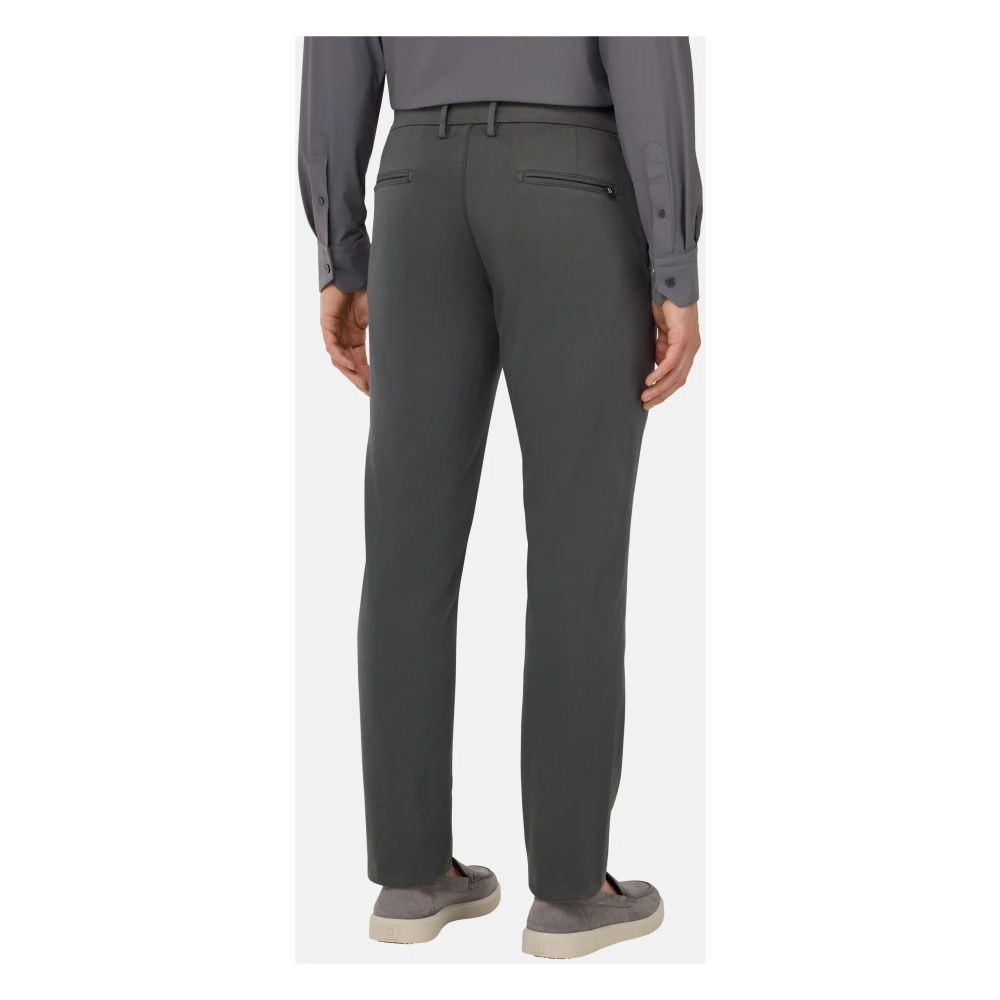 Boggi Milano Stretch Katoen TENCEL? Broek Black Heren
