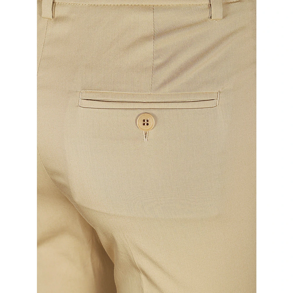 Max Mara Weekend Beige Katoenen Sigaretbroek Beige Dames
