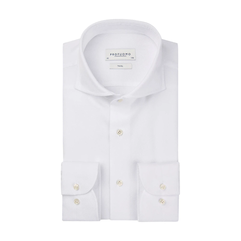 Profuomo Witte X-Cutaway Overhemd White Heren